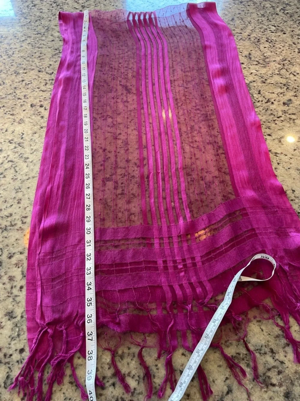 New sheer cotton/silk Fuchsia Wrap/pashmina/Shawl Lightweight Women's Accessory